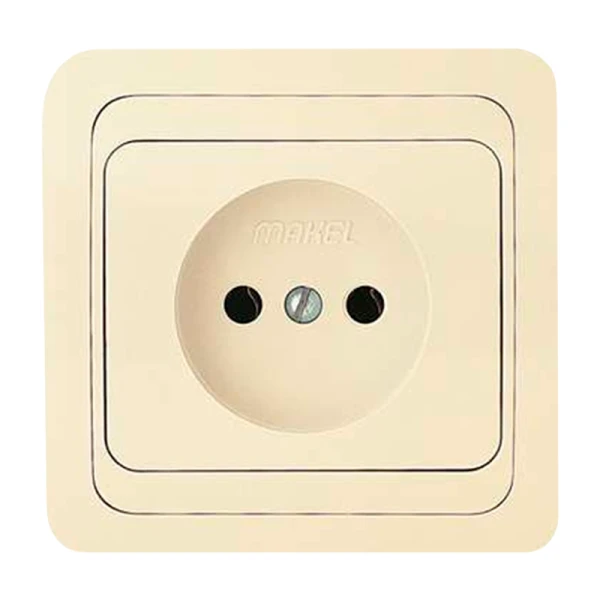 Розетка Makel Mimoza 1гн. 16A кремовый 25022