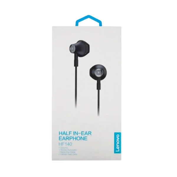 Наушники внутриканальные Lenovo HF140 с микр. черный