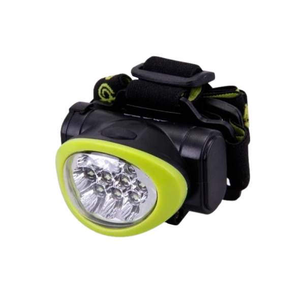 Фонарь налобный Фаzа H4-L10 1W 1LED от батареек 3 режима зеленый (1/10/80)