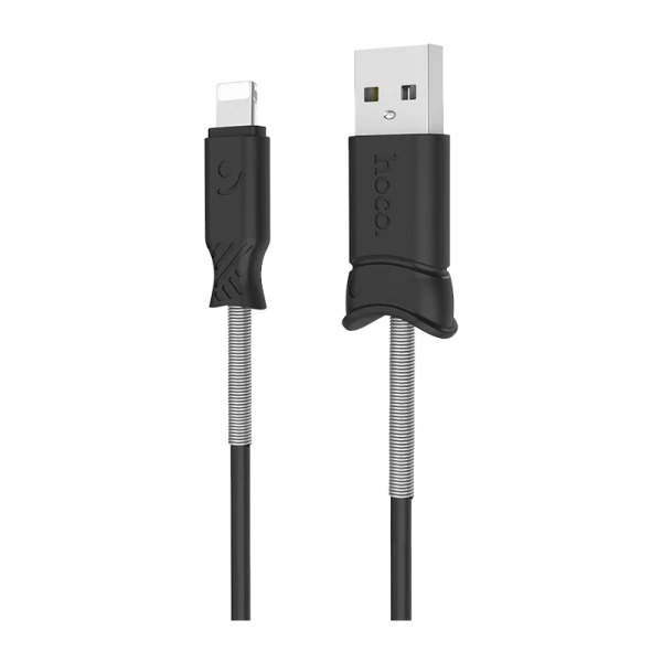Кабель HOCO X24 USB (m)-Lightning (m) 1.0м 2.4A TPE черный (1/31/310)