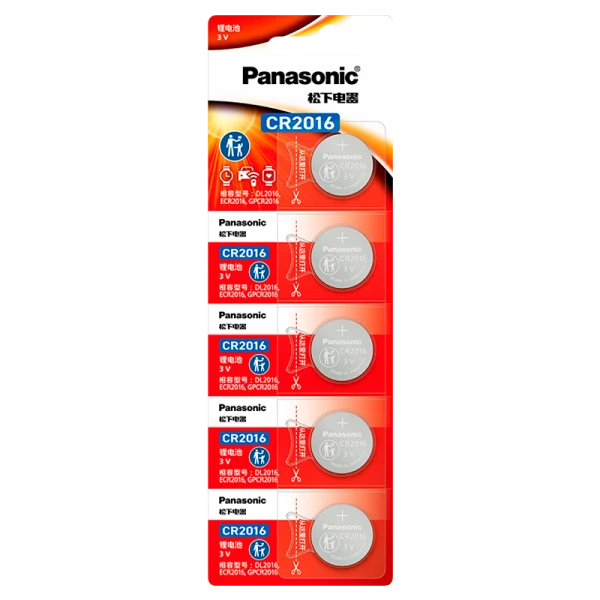 Батарейка Panasonic Power Cells CR2016 BL5 Lithium 3V CN (Китай) (5/100/500)