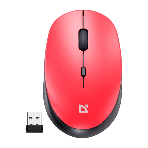 Мышь беспроводная Defender MB-027 Auris бесшумная bluetooth красный (1/40)