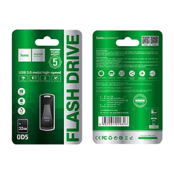 Флеш-накопитель HOCO UD5 32GB USB3.0 металл серебряный