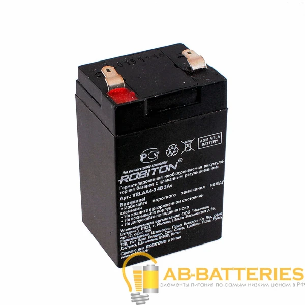 Аккумулятор ROBITON VRLA4-3 4B 3Ач