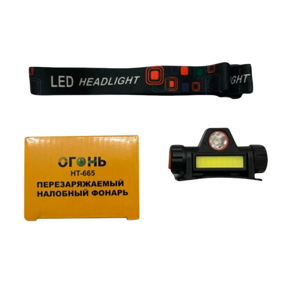 Фонарь налобный Без бренда HT-6699 от аккумулятора ZOOM