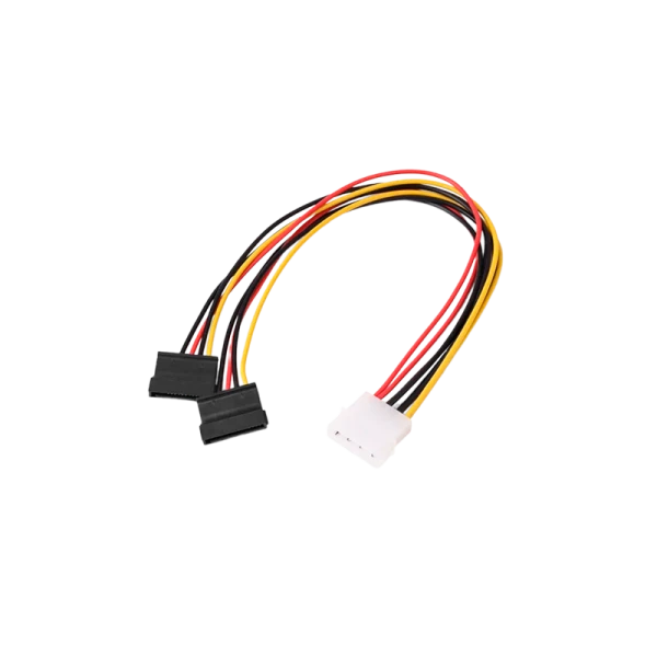 Кабель GoPower MOLEX (f)-2SATA (m) 0.2м PVC RoHS в пакете (1/500)