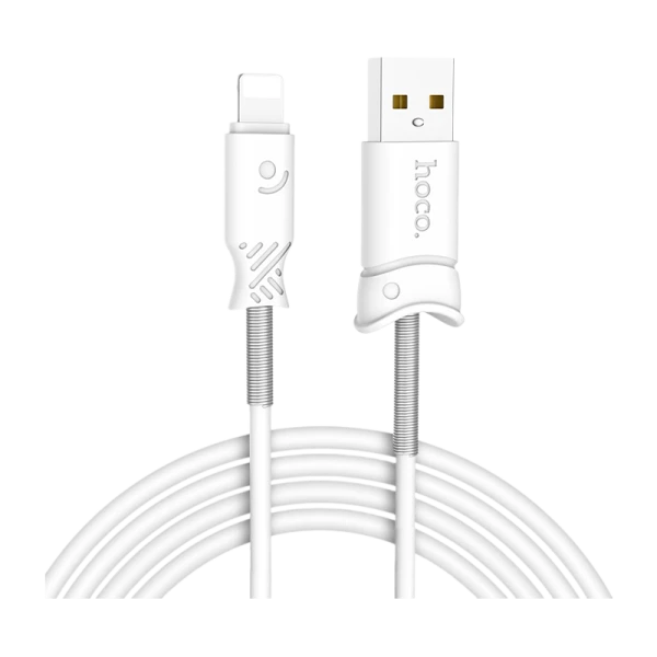 Кабель HOCO X24 USB (m)-Lightning (m) 1.0м 2.4A TPE белый (1/31/310)