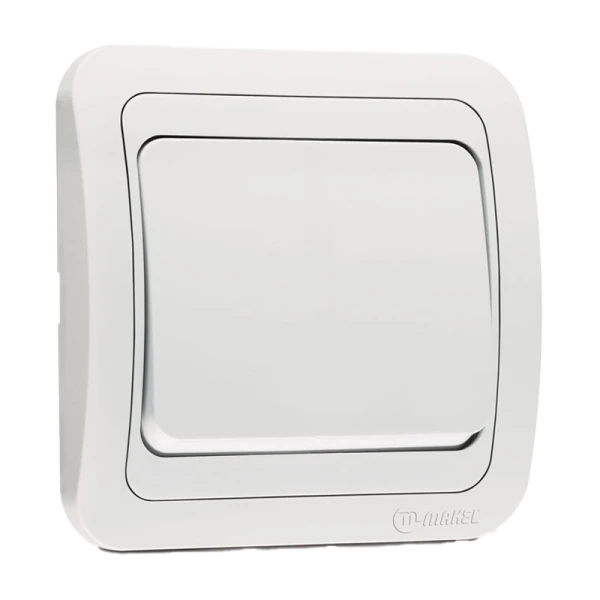 Выключатель Makel Mimoza 1-клав.10A пластик белый 12001 (1/12)