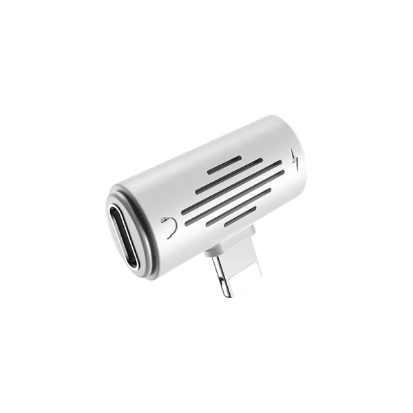 Переходник Borofone BV6 Lightning (m)-2xLightning (f) пластик белый (1/150/900)