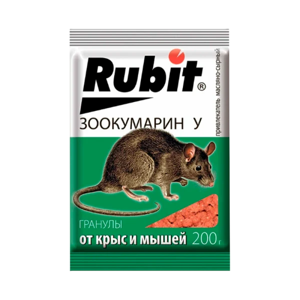 Гранулы Рубит Зоокумарин+ сыр 200 гр 35 шт./кор Летто