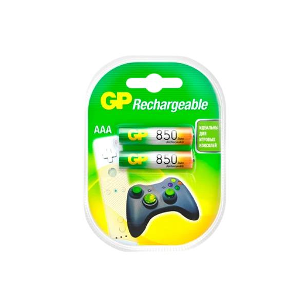 Аккумулятор бытовой GP HR03 AAA BL2 NI-MH 850mAh в пластиковой упаковке (2/20/200)