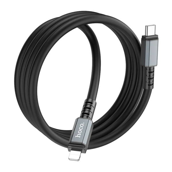Кабель HOCO X85 Lightning (m)-Type-C (m) 1.0м 20W TPE черный (1/35/350)