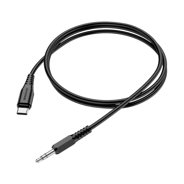 Кабель AUX Borofone BL8 Jack 3.5mm (m)-Type-C (m) 1.0м TPE черный (1/360)
