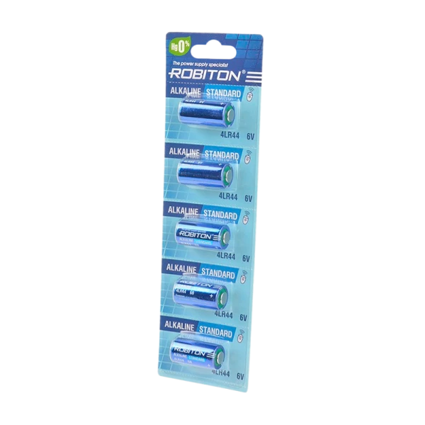 Батарейка ROBITON STANDARD R-4LR44-0-BL5 4LR44 (0% Hg) BL5