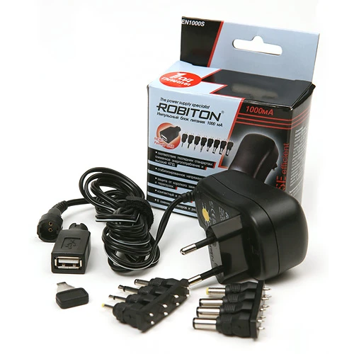 Блок питания ROBITON EN1000S 1000мА импульсный BL1 (1/20/40)