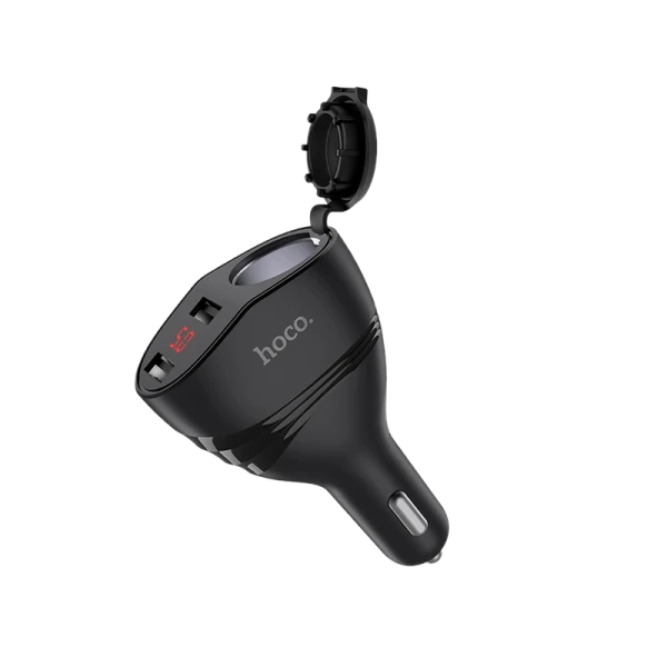 Автомобильное З/У HOCO Z34 2USB 2.4A 1 прикуриватель черный (1/11/110)