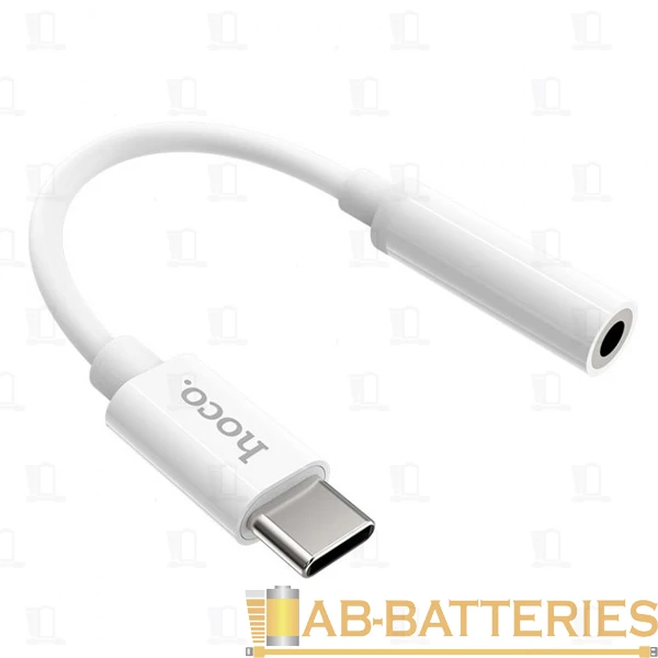 Переходник AUX HOCO LS30 Jack 3.5mm (f)-Type-C (m) силикон белый (1/31/310)