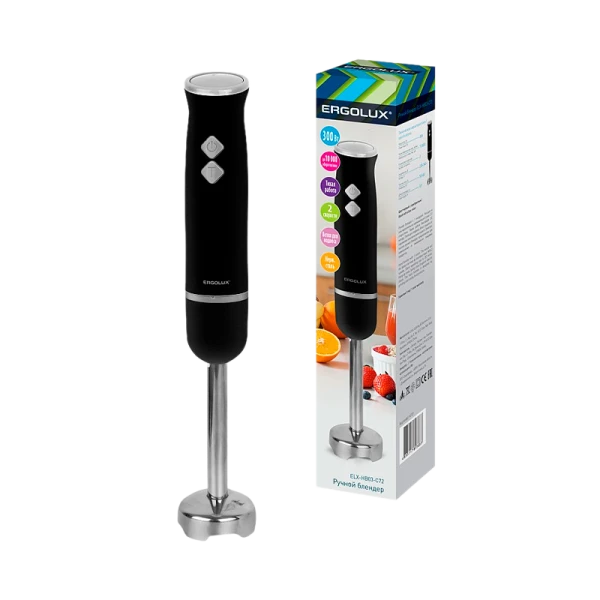 Блендер Ergolux ELX-HB03-C72 300W 2 скорости черный