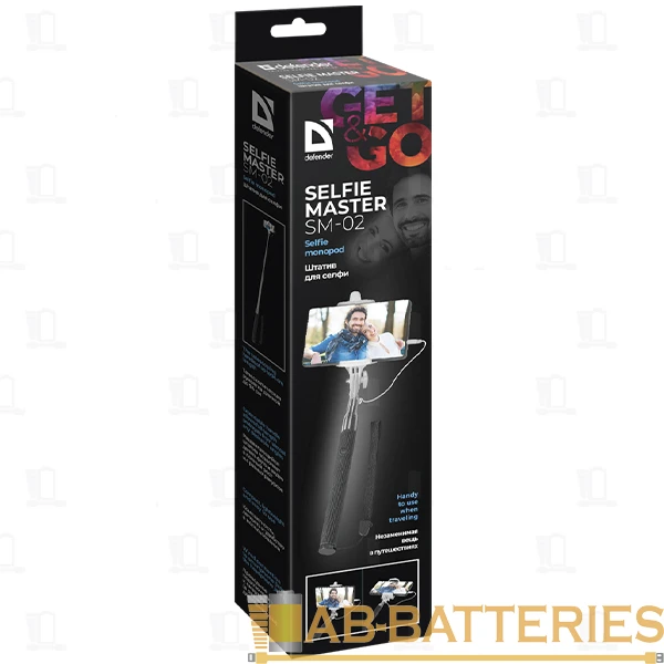Монопод Defender SM-02 Selfie Master 50-90мм голубой (1/100)