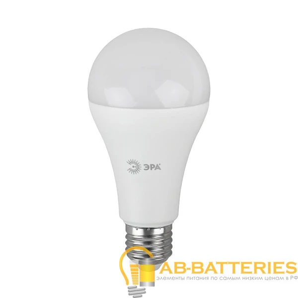 Лампа светодиодная ЭРА A65 E27 21W 4000К 170-265V груша (1/10/100)