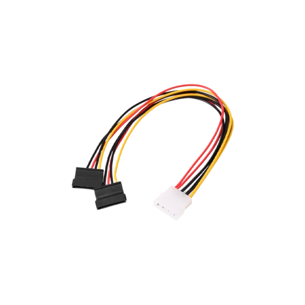 Кабель GoPower MOLEX (f)-2SATA (m) 0.2м PVC RoHS Premium Zip-Lock c подвесом (1/250)