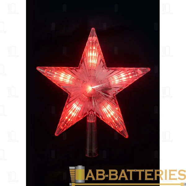 Фигурка Космос "Звезда на ёлку" 10LED красный (1/10)