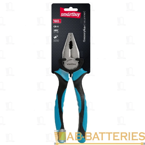 Плоскогубцы (пассатижи), 180 мм, комбинированные, 2х-комп. рукоятка, CR-V сталь, Smartbuy Tools/60