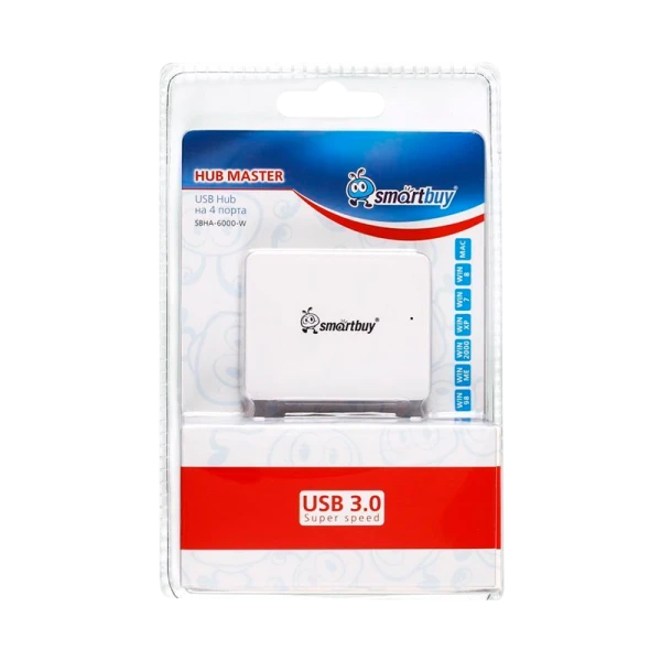 USB-Хаб Smartbuy 6000 4USB белый