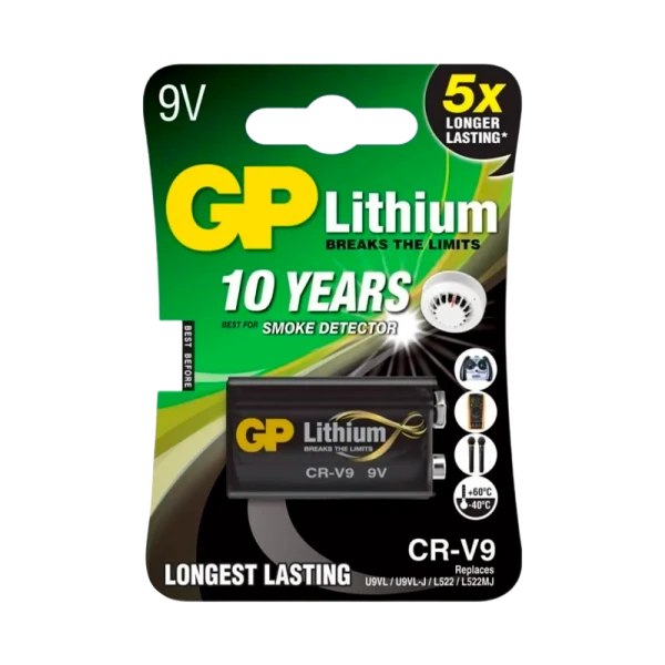 Батарейка GP Крона CR-V9 BL1 Lithium 9V (1/10/450)