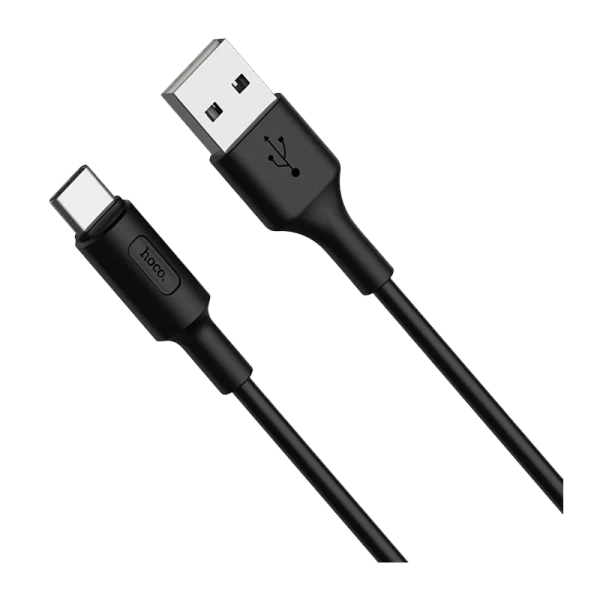 Кабель HOCO X25 USB (m)-Type-C (m) 1.0м 2.0A ПВХ черный (1/30/300)