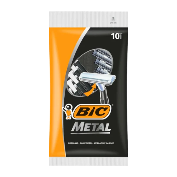 Бритва BIC "Metall" 1 лезвие пластиковая ручка 10шт. (1/20)