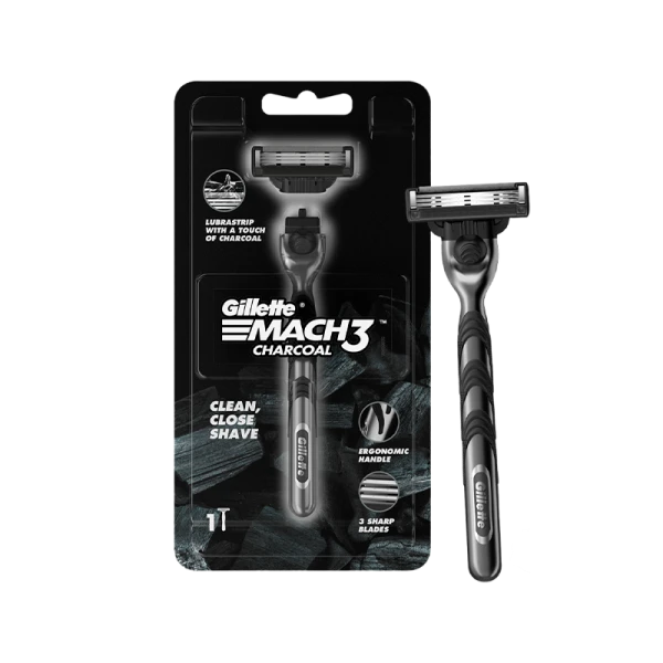 Бритва Gillette MACH3 Bright Glow Charcoal 3 лезвия 1 кассета ENG