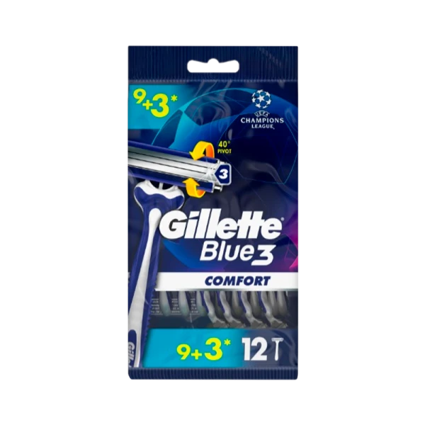 Бритва Gillette BLUE3 COMFORT 3 лезвия прорезиненная ручка 9+3шт (1/20)