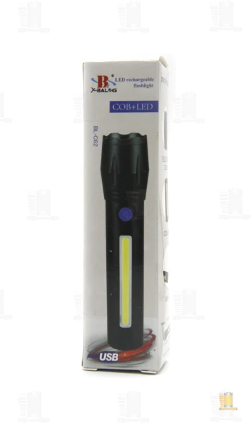 Фонарь универсальный Без бренда BL -K62 COB от аккумулятора черный