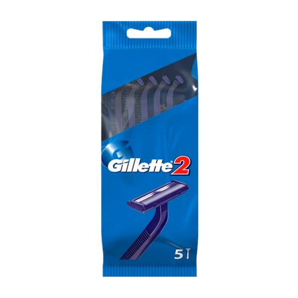 Бритва Gillette 2 лезвия пластиковая ручка 5шт. (1/24)