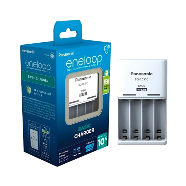 З/У для аккумуляторов Panasonic eneloop Basic Charger AA/AAA 4 слота +4AA 2000mAh (1/8)