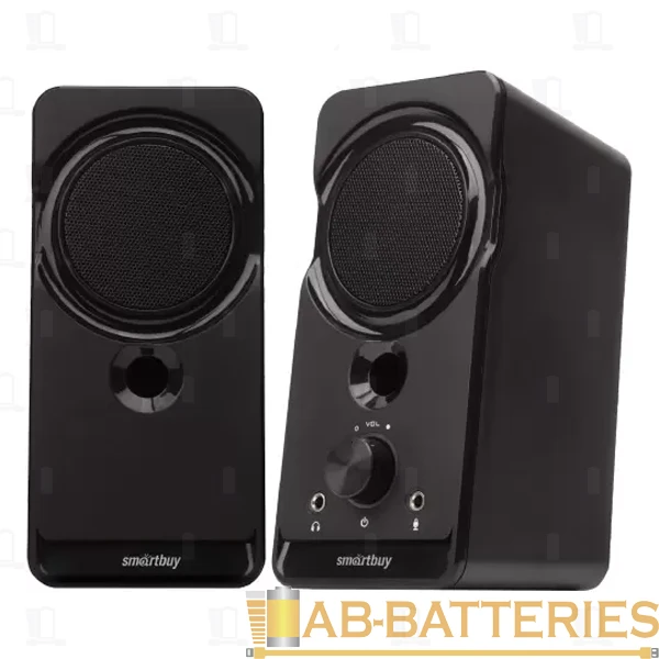 Колонки 2.0 Smartbuy A2 6W USB+Jack 3.5мм черный синий (1/20)