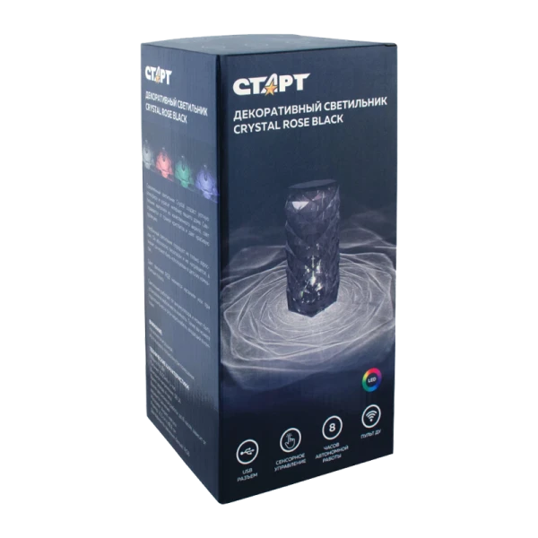 Светильник Старт Crystal Rose Black 2W с сенсорным диммированием (1/20)