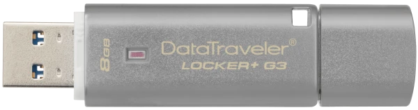 Флеш-накопитель Kingston DataTraveler Locker+ G3 8GB USB3.0 металл серый