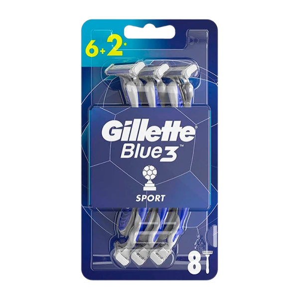 Бритва Gillette BLUE3 COMFORT SPORT 3 лезвия 6+2шт.