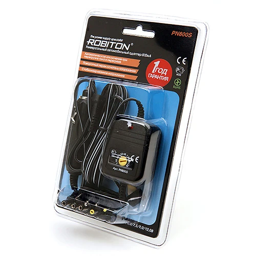Блок питания ROBITON PN800S 800мА BL1 (1/25/100)