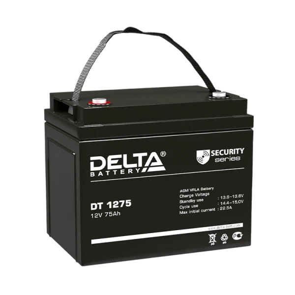 Аккумулятор свинцово-кислотный Delta DT 1275 12V 75Ah
