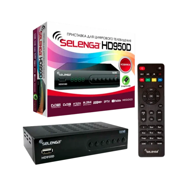 Приставка для цифрового ТВ Selenga HD950D DVB-T/T2/C черный (1/20)
