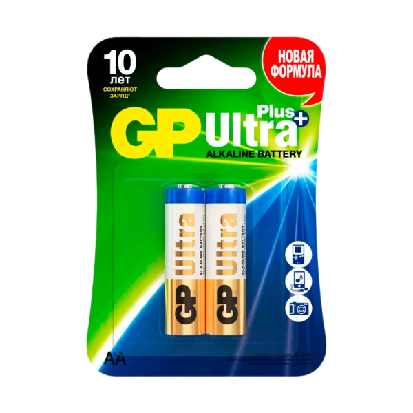 Батарейка GP ULTRA PLUS LR6 AA BL2 Alkaline 1.5V (2/20/160)