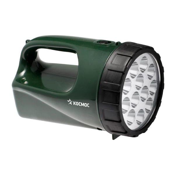 *Фонарь туристический Космос 9199 4W 12LED от аккумулятора зеленый (1/10) 