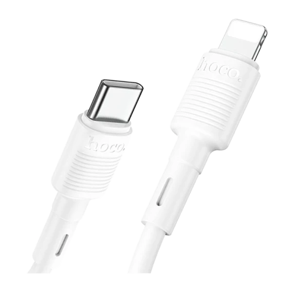 Кабель HOCO X83 Lightning (m)-Type-C (m) 1.0м 3.0A 20W ПВХ белый (1/33/330)
