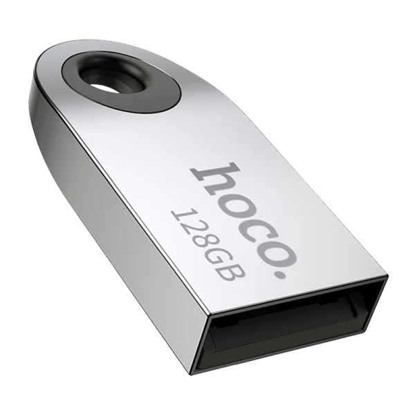 Флеш-накопитель HOCO UD9 128GB USB2.0 металл серебряный (1/80)