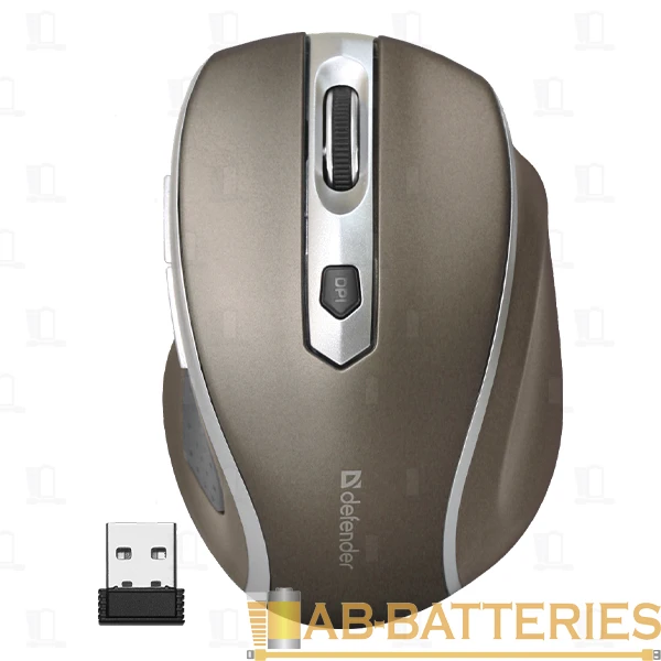 Мышь беспроводная Defender MM-675 Safari классическая USB коричневый (1/40)