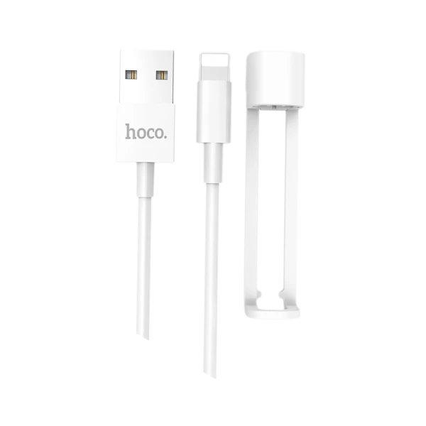 Кабель HOCO X31 USB (m)-Lightning (m) 1.0м 2.1A силикон держатель белый (1/31/310)