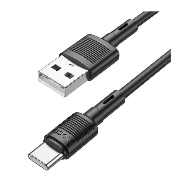 Кабель HOCO X83 USB (m)-Type-C (m) 1.0м 3.0A ПВХ черный (1/33/330)